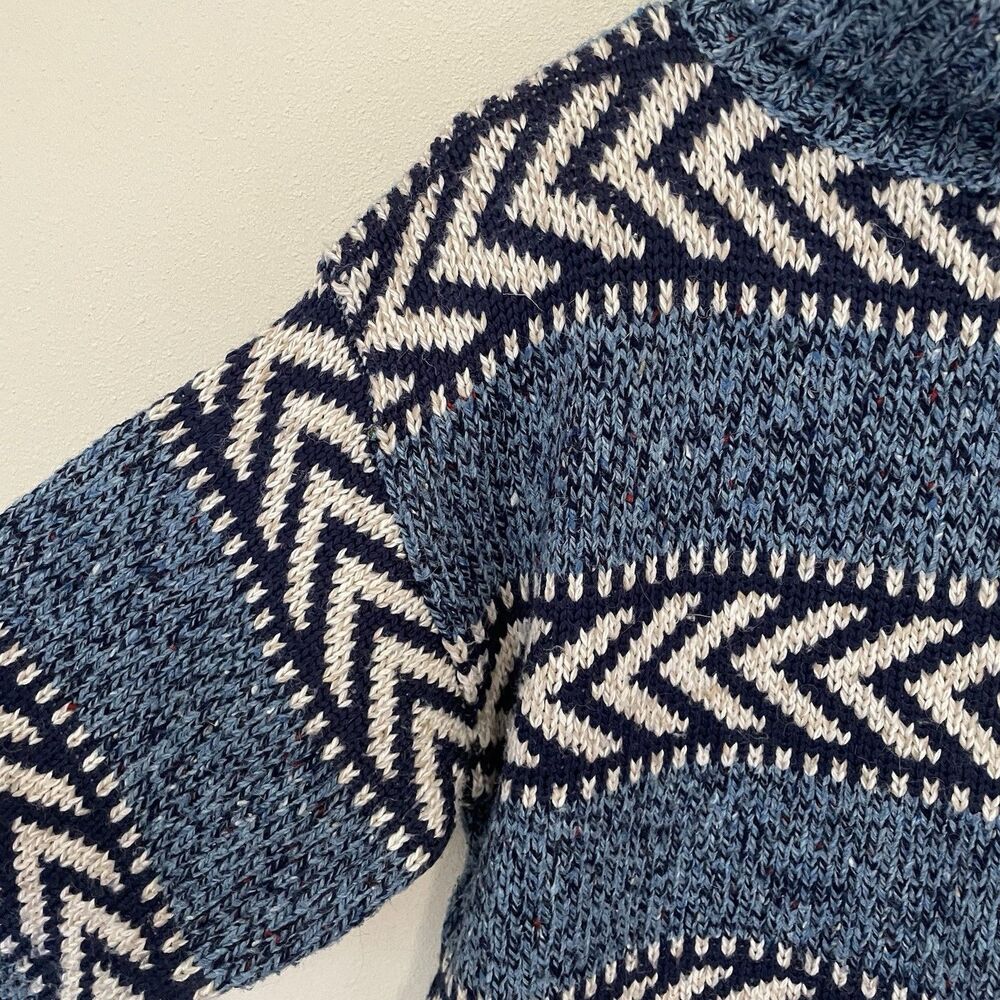 Vtg 90s Nordic Oversized Wool Sweater Womens M Ski Turtleneck Chunky Knit - Picture 7 of 8